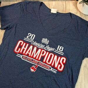 Cleveland Indians World Series 2016 Champions Chief Wahoo Shirt Women's XL